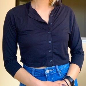 Missguided Black Crop Top